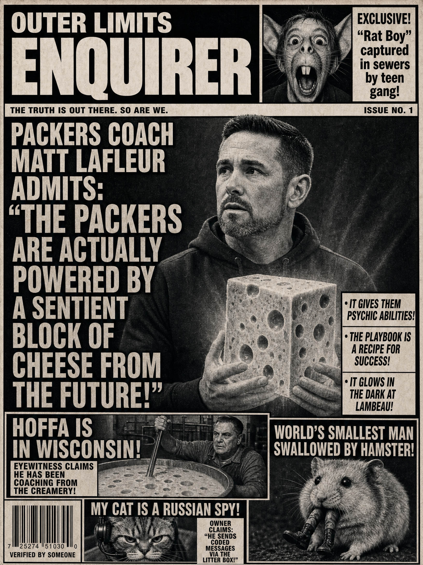 Outer Limits Enquirer — Packers edition front page